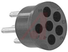 connector,commercial plug,miniature,molded in contacts,black phenolic,6 contact - 70144660 - Allied Electronics, Inc.