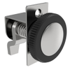 Compression Latch, Self-Adjusting, Medium Size, No Restriction, Black Knob, 2.8-4.4mm Panel, 19.1-28.6mm Grip, Steel, Zinc Plated, Bright Chromate -- 44-99-119-13 - Image