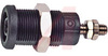 PANEL MT IEC 4MM(0.16IN)JACK FOR SHEATHED PLUG, HEX NUT, 10/PKG (BLACK) - 70197278 - Allied Electronics, Inc.