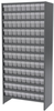 Akro-Mils 6500 lb Adjustable Gray Powder Coated Steel 22 ga Enclosed Adjustable Fixed Shelving System - 108 Bins - 6500 lb Total Capacity - ASC1879148 CLEAR -- ASC1879148 CLEAR - Image