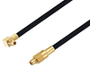 MMCX Plug Right Angle to MMCX Plug Cable 100 cm Length Using PE-SR405FLJ Coax - PE3W05483-100CM - Pasternack