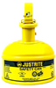Justrite Yellow Steel 1 pt Safety Can - 6 3/4 in Height - 4 3/8 in Overall Diameter - 697841-00263 - 697841-00263 - R. S. Hughes Company, Inc.