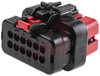 CONNECTOR, AMPSEAL 16, PLUG ASSEMBLY, 12 POSITION, 18-20 AWG, RED - 70084797 - Allied Electronics, Inc.