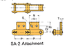 Double Pitch Chain Attachment with Large Plastic Rollers -- C2042D SA-2 - Image