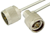N Male to N Male Right Angle Semi-Flexible Precision Cable 6 Inch Length Using PE-SR402FL Coax, LF Solder, RoHS - PE39453-6 - Pasternack