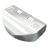 Surface Mount Hinge, 40 mm size, with Mounting CSK Holes, Chrome Plated - EH-DHFM-4024-CH - Southco