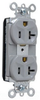 Duplex/Single Receptacle - PT5362-GRY - Hubbell Wiring Device-Kellems