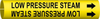 Brady Bradysnap-On Black on Yellow Plastic Snap-On Pipe Marker - 3/4 in Character Height - Printed Msg = LOW PRESSURE STEAM with Right Arrow - 4092-B -- 754476-41639