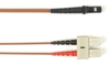 1-m, SC-MTRJ, 50-Micron, Multimode, Plenum, Brown Fiber Optic Cable - FOCMP50-001M-SCMT-BR - Visual Sound, Inc.