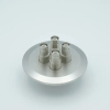 SHV-5 Coaxial Feedthrough, 4 Pins, Grounded Shield, Exposed Insulator, 2.95″ QF / KF Flange - A0349-1-QF - MPF Products, INC.