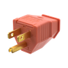 3-Prong Straight Plug, 15 Amp 125 Volt 5-15P Orange - 4521 - Suzhou Ele Mfg Co., Ltd.