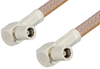 SMB Plug Right Angle to SMB Plug Right Angle Cable 24 Inch Length Using RG400 Coax, RoHS - PE34461LF-24 - Pasternack