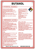 Brady B-120 Fiberglass Reinforced Polyester Rectangle White Chemical, Biohazard, Hazardous & Flammable Material Sign - 7 in Width x 10 in Height - TEXT: BUTANOL - 48851 - 754476-48851 - R. S. Hughes Company, Inc.