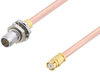 Slide-On BMA Plug Bulkhead to SMP Female Cable 36 Inch Length Using RG405 Coax - PE3C4893-36 - Pasternack