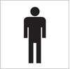 Brady B-302 Polyester Rectangle White Restroom Sign - 7 in Width x 7 in Height - Laminated - 88516 - 754476-88516 - R. S. Hughes Company, Inc.