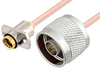 Slide-On BMA Jack 2 Hole Flange to N Male Cable 36 Inch Length Using RG405 Coax - PE3C4888-36 - Pasternack