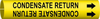 Brady Bradysnap-On B-915 Black on Yellow Plastic Snap-On Pipe Marker - 1 1/4 in Character Height - Printed Msg = CONDENSATE RETURN with Right Arrow - 4037-C - 754476-41801 - R. S. Hughes Company, Inc.