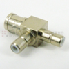 SMB T Adapter Plug-Jack-Jack, Nickel Plated Brass Body, High Temp, 1.2 VSWR -- SM2011 - Image