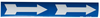 Brady B-946 White on Blue Vinyl Self-Adhesive Pipe Marker - 2 1/4 in Height - 7 in Length with Right Arrow - 76502 - 754476-76502 - R. S. Hughes Company, Inc.