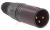 XLR Plug; Pin; 3; Gold Plated Brass; 2.625 in. - 70197176 - Allied Electronics, Inc.