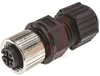 CONNECTOR, M12 FIELD SERVICEABLE, FEMALE, 4 POSITION - 70084732 - Allied Electronics, Inc.