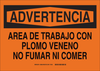 Brady B-555 Aluminum Rectangle Orange Food, Beverage & Smoking Sign - 10 in Width x 7 in Height - Language Spanish - 38286 - 754473-38286 - R. S. Hughes Company, Inc.