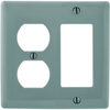 Wall Plate, 2 Gang, 1 Duplex, Grey; Accessory Type Hubbell Wiring Devices - 17M7232 - Newark, An Avnet Company