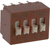 Switch, DIP, 4 PositionS, VERTICAL MOUNT - 70128460 - Allied Electronics, Inc.