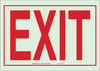 Brady Bradyglo B-324 Polyester Rectangle Green Exit Sign - 14 in Width x 10 in Height - Glow in the Dark - TEXT: EXIT - 73513 - 754476-73513 - R. S. Hughes Company, Inc.