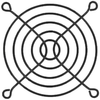 80mm Wire Form Fan Guard, Black E.D. Finish - 08172-02 - Qualtek Electronics Corp.