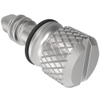 Fast Lead Screw, Small Size, Knurled, 0.9mm  Max. Outer Panel, Stainless Steel, Passivated - 09-13-302-26 - Southco