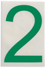 Brady Toughstripe B-514 Green Indoor Polyester Number Label - 6 in Width - 8 in Height - 8 in Character Height - Printed Msg = 2 - 121862 - 754473-71099 - R. S. Hughes Company, Inc.