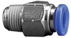Fisnar 560746A Straight Push Connector 0.25 in OD x 0.25 in NPT Male -- 560746A - Image