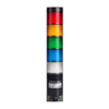 Stackable Tower Lighting, Beacons, and Components - PTE-TC-5FF-RYGBC-B - Quarktwin Technology Ltd.
