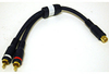 6in Velocity Two RCA Stereo Male to One RCA Mono Female Y-Cable -- 2214-29122-001