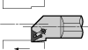 Triangle Negative Rake 0° Lead -- Style F for Carbide Inserts