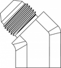 JIC to Pipe Elbow 45° -- 2505-04-04 - Image