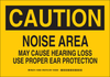 Brady B-555 Aluminum Rectangle Yellow Personal Protection Equipment (PPE) Sign - 14 in Width x 10 in Height - TEXT: CAUTION - 128583 - 754473-77485 - R. S. Hughes Company, Inc.