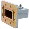 WR-159 to SMA Female Waveguide to Coax Adapter CPR-159G Grooved with 4.9 GHz to 7.05 GHz D Band in Aluminum, Paint - FMWCA1054 - Fairview Microwave Inc.