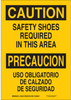 Brady B-555 Aluminum Rectangle Yellow Personal Protection Equipment (PPE) Sign - 10 in Width x 14 in Height - Language English / Spanish - TEXT: CAUTION / PRECAUCION - 125448 - 754473-73097 - R. S. Hughes Company, Inc.