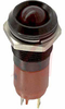 Indicator,Pnl-Mnt;LED;Red;700mcd;14mm;24VDC;QC/Solder Tab;Sunlight Satin Chrome - 70011749 - Allied Electronics, Inc.
