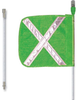 8' Lighted General-Purpose Split Pole Warning Whip with Quick Disconnect Base and 12