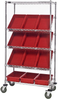 Cart W/ Container, 5Shelves, 12Bins, Red; No. Of Bins Quantum Storage - 44AC5724 - Newark, An Avnet Company
