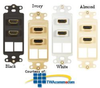 ICC Decorex Insert 2-Port and HDMI for High Definition A/V -- IC107DDHWH