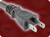 JIS 8303 JAPAN 2 DARK GREY to SPLIT SPECIAL HOME // Power Cords // International Power Cords // Japan/Taiwan Power Cords -- 2018.084S - Image
