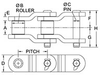Tsubaki Part Number 10523, Drive Chain - Offset Sidebar - Image