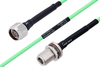 Temperature Conditioned N Male to N Female Bulkhead Low Loss Cable 200 cm Length Using PE-P142LL Coax - PE3M0175-200CM - Pasternack
