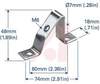DIN Rail Support Bracket; 45 deg Angle;48H x 80W mm; Steel,Zinc plated Yel Chrom - 70077740 - Allied Electronics, Inc.