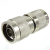 N Male (Plug) to SC Male (Plug) Adapter, Nickel Plated Brass Body, High Temp, 1.25 VSWR -- SM4657 - Image
