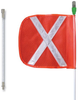 General-Purpose 12' Lighted Warning Whip Split Pole w/ Quick Disconnect Base 16
